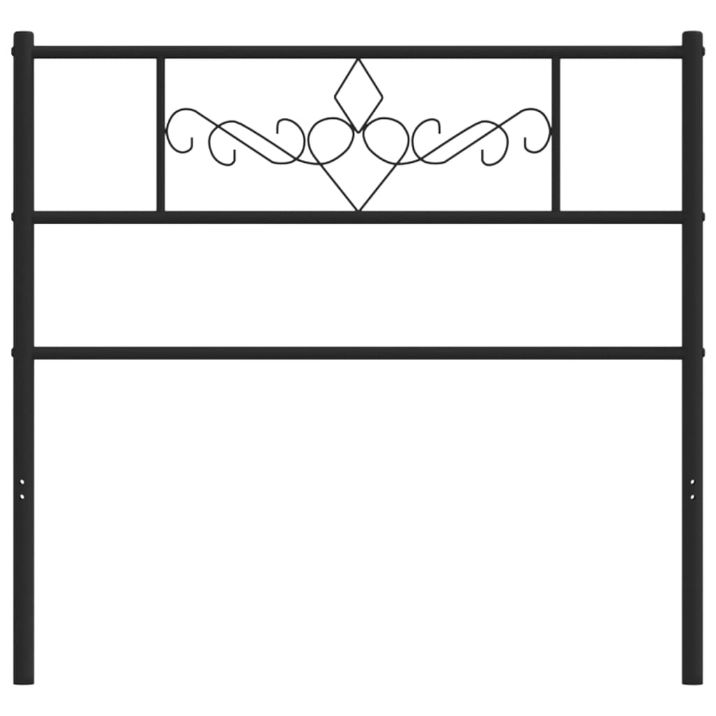 Testiera in Metallo Nero 75 cm - homemem39