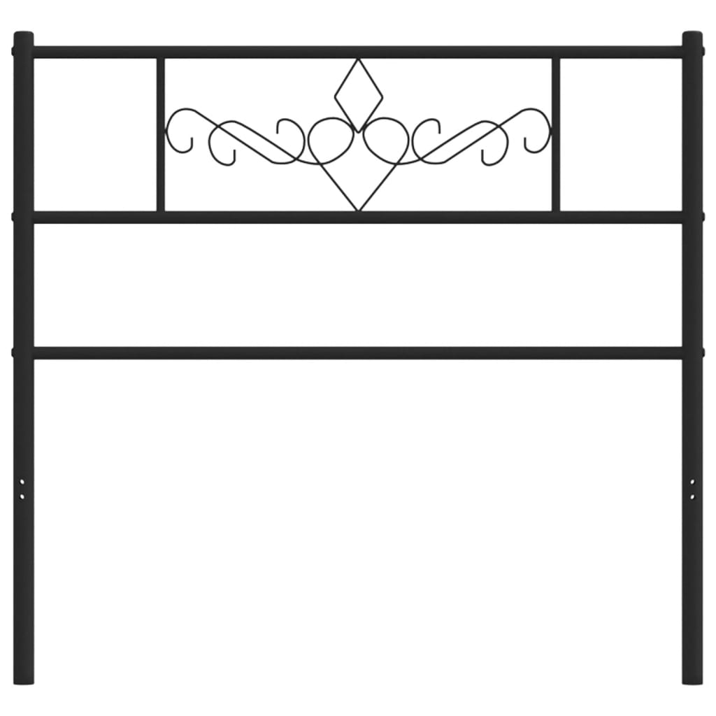 Testiera in Metallo Nero 90 cm - homemem39