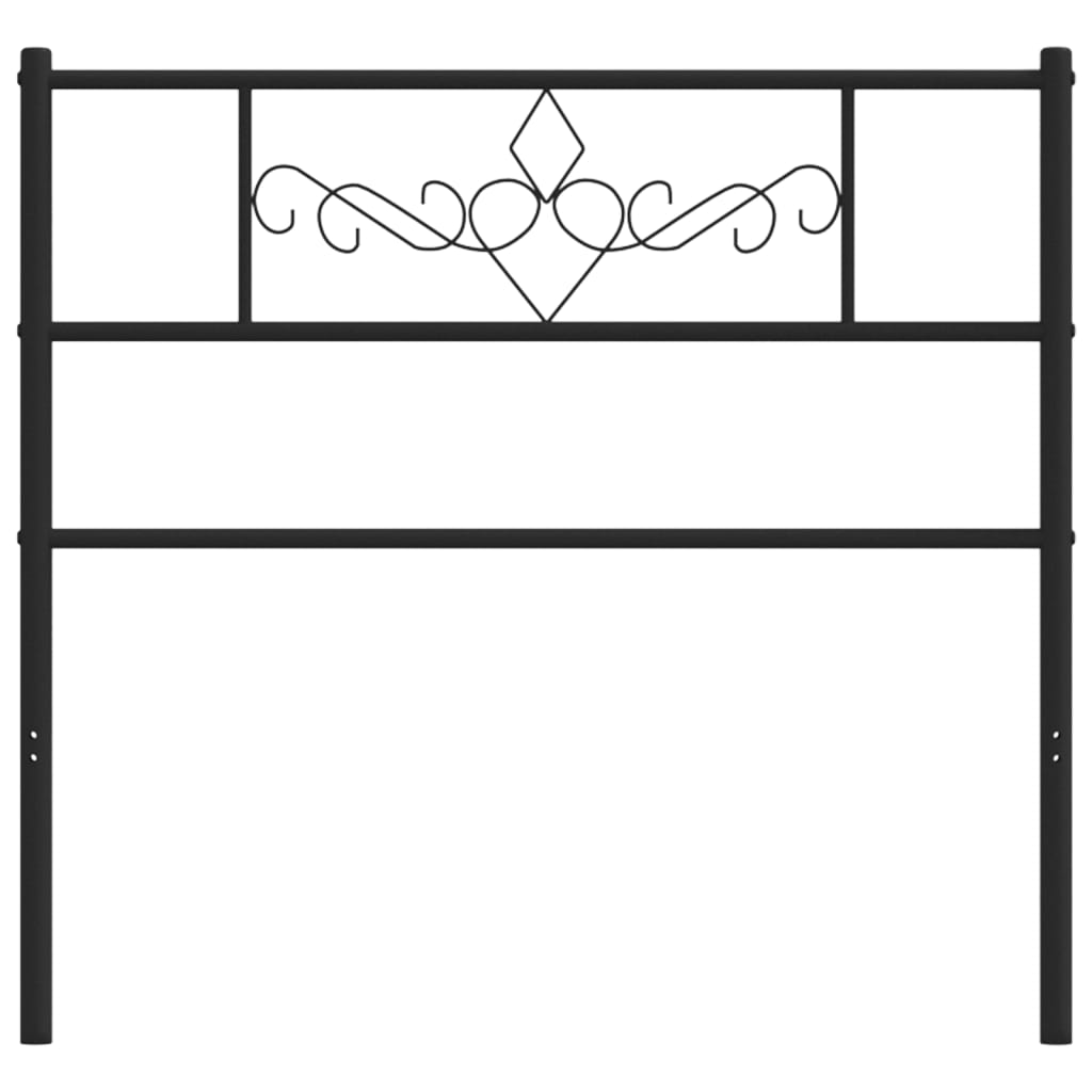 Testiera in Metallo Nero 100 cm - homemem39