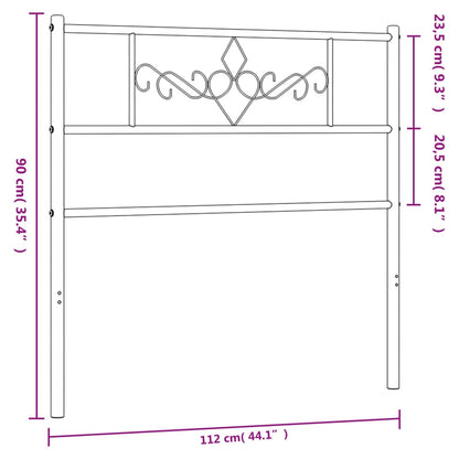 Testiera in Metallo Nero 107 cm - homemem39