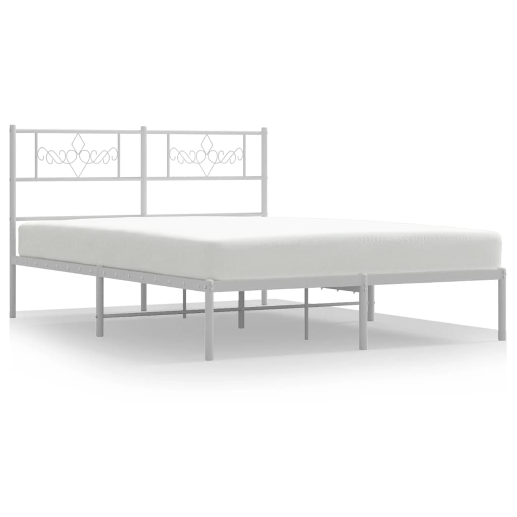 Giroletto con Testiera in Metallo Bianco 120x200 cm - homemem39