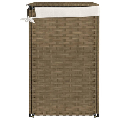 Cesto Portabiancheria con 2 Sezioni 53x35x57 cm Polyrattan - homemem39