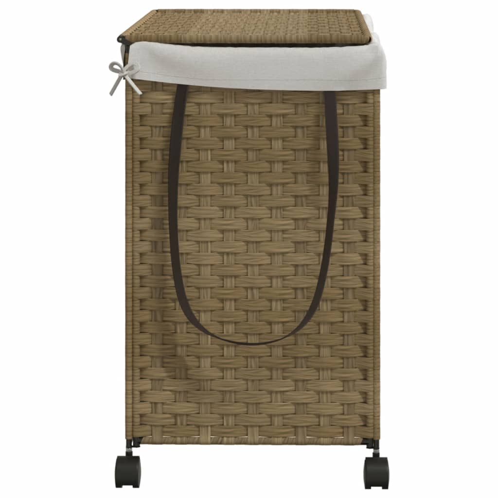 Cesto Portabiancheria con Ruote 60x35x60,5 cm Rattan - homemem39