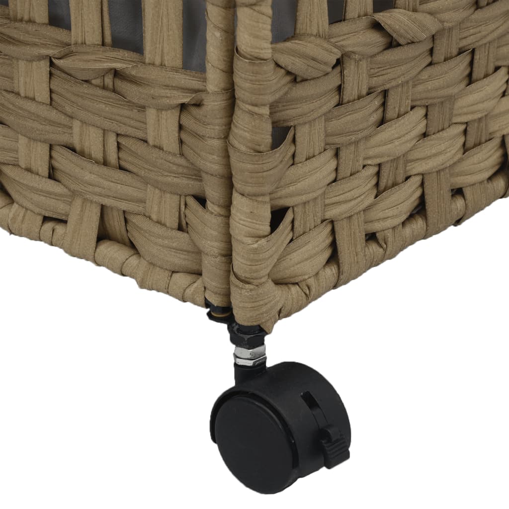 Cesto Portabiancheria con Ruote 66x35x60 cm Rattan - homemem39