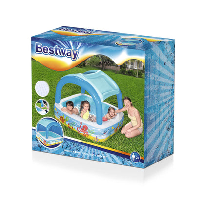 Bestway Piscina da Gioco con Tettoia Blu 140x140x114 cm 52192 - homemem39