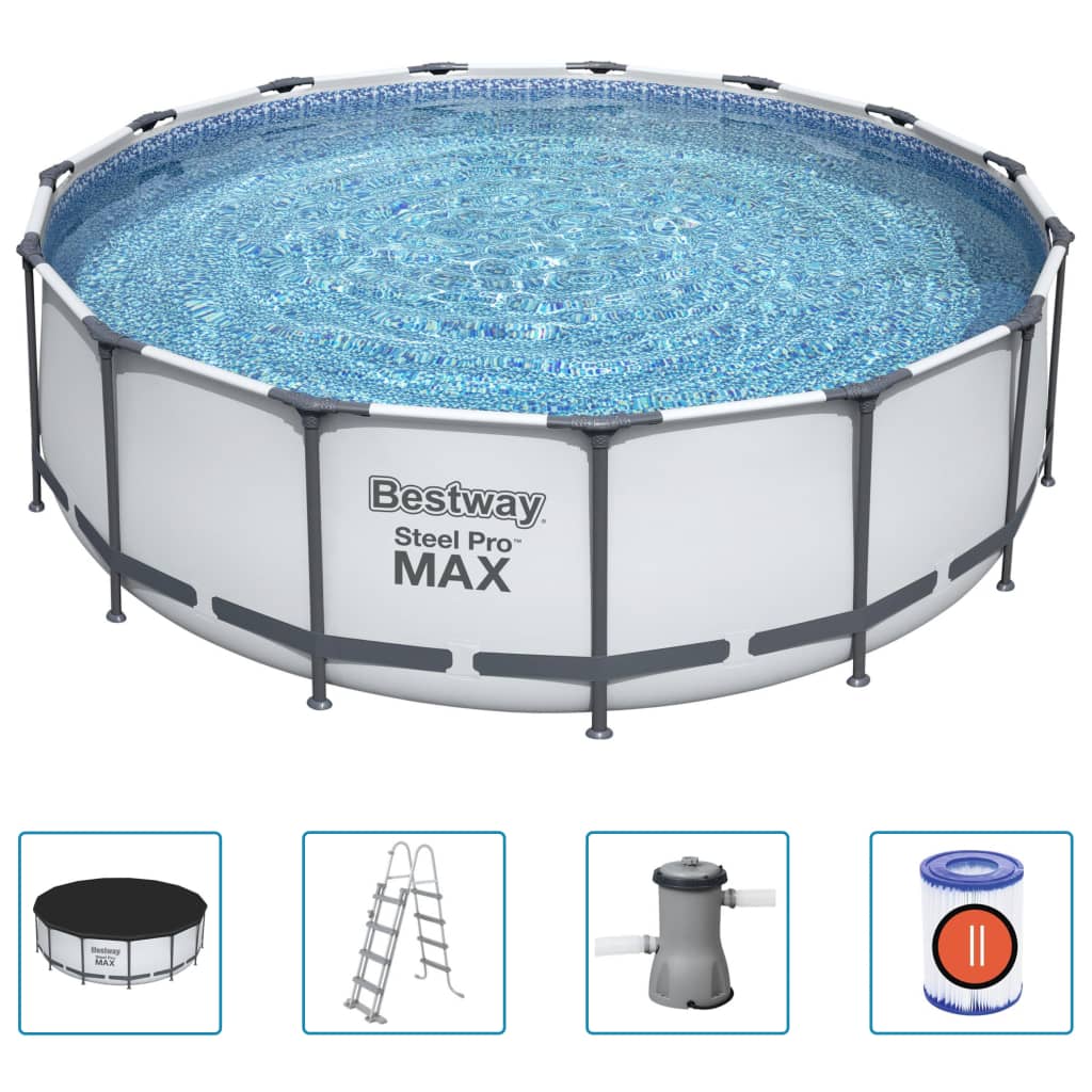 Bestway Set Piscina Rotonda Steel Pro MAX 457x122 cm - homemem39