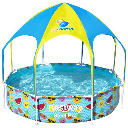 Bestway Piscina Fuori Terra per Bambini Steel Pro Anti UV 244x51 cm - homemem39