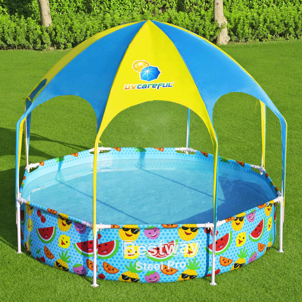 Bestway Piscina Fuori Terra per Bambini Steel Pro Anti UV 244x51 cm - homemem39