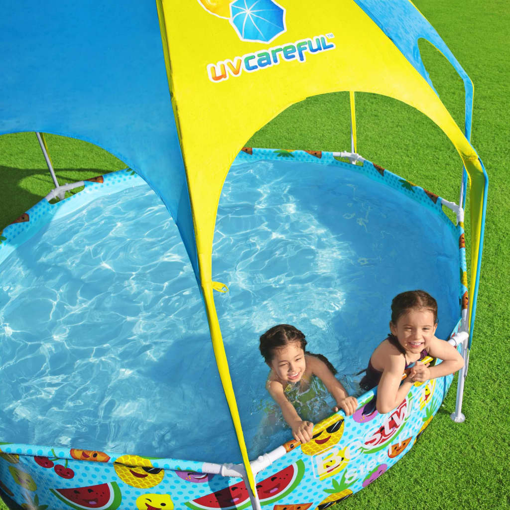 Bestway Piscina Fuori Terra per Bambini Steel Pro Anti UV 244x51 cm - homemem39