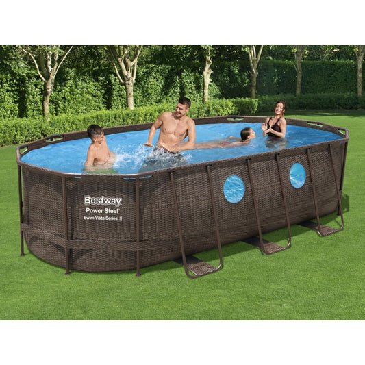 Bestway Set Piscina Power Steel Swim Vista Series 549x274x122 cm - homemem39