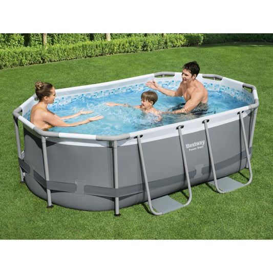 Bestway Piscina Fuori Terra Ovale Power Steel 305x200x84 cm - homemem39