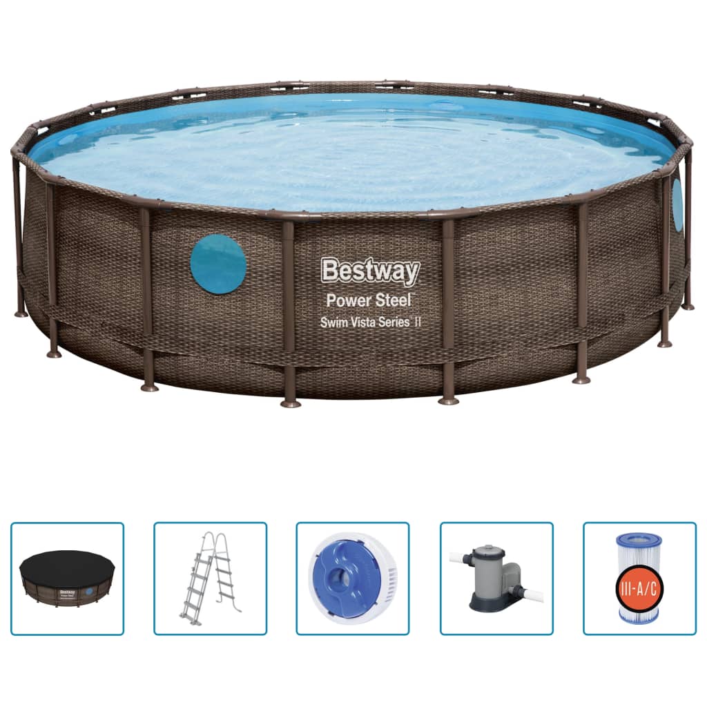 Bestway Set Piscina Power Steel 488x122 cm - homemem39