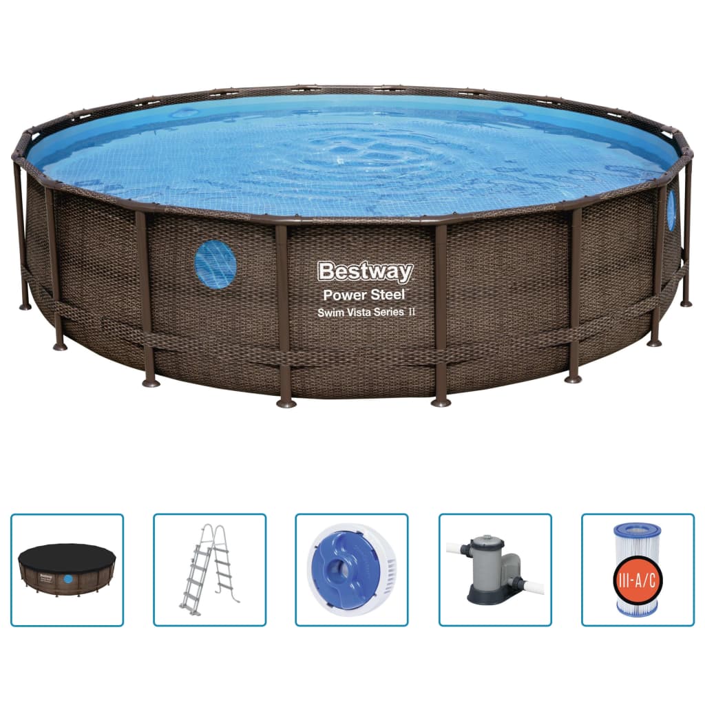 Bestway Set Piscina Power Steel 488x122 cm - homemem39