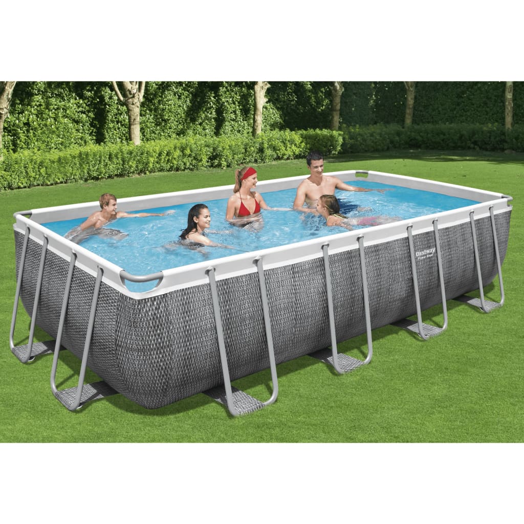 Bestway Set Piscina Rettangolare Power Steel 549x274x122 cm - homemem39