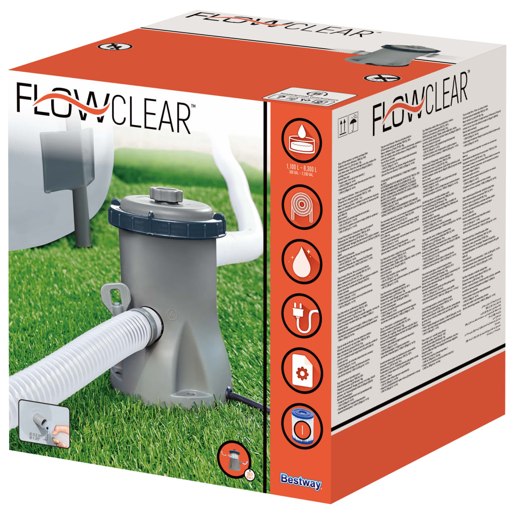 Bestway Pompa Filtro per Piscina Flowclear da 330 gal - homemem39