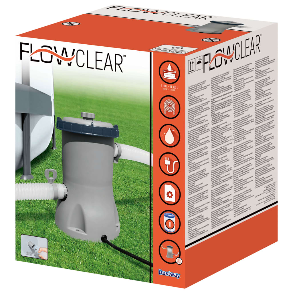 Bestway Pompa Filtro per Piscina Flowclear da 2006 L/h - homemem39