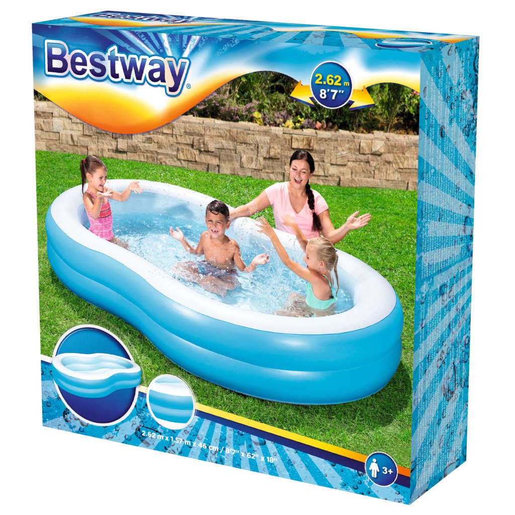 Bestway Piscina Famiglie Grande Laguna 262x157x46 cm - homemem39