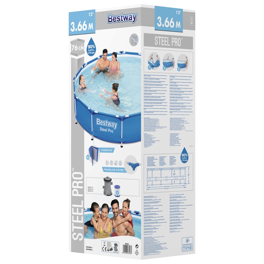 Bestway Telaio Piscina Steel Pro 366x76 cm - homemem39