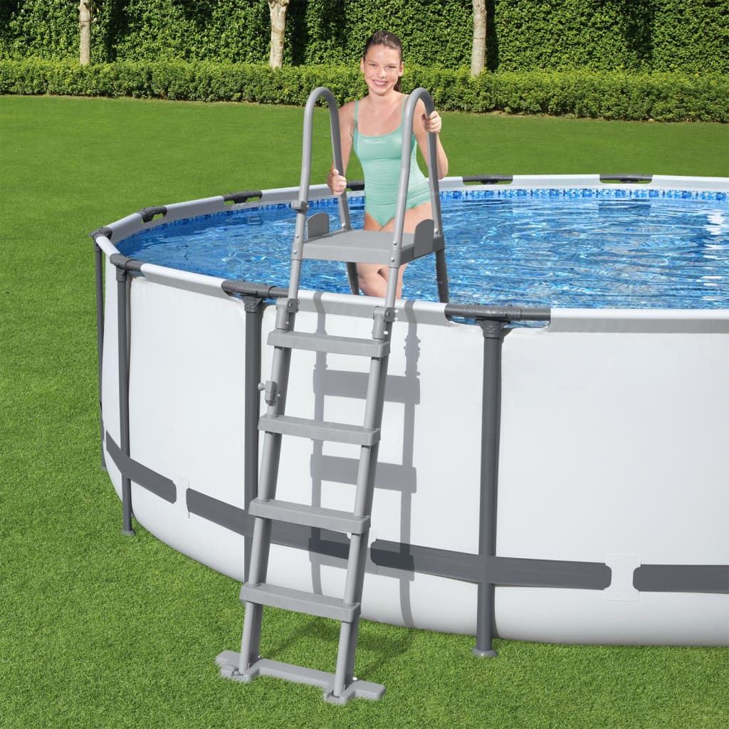 Bestway Scaletta Sicurezza per Piscina a 4 Gradini Flowclear 132 cm - homemem39