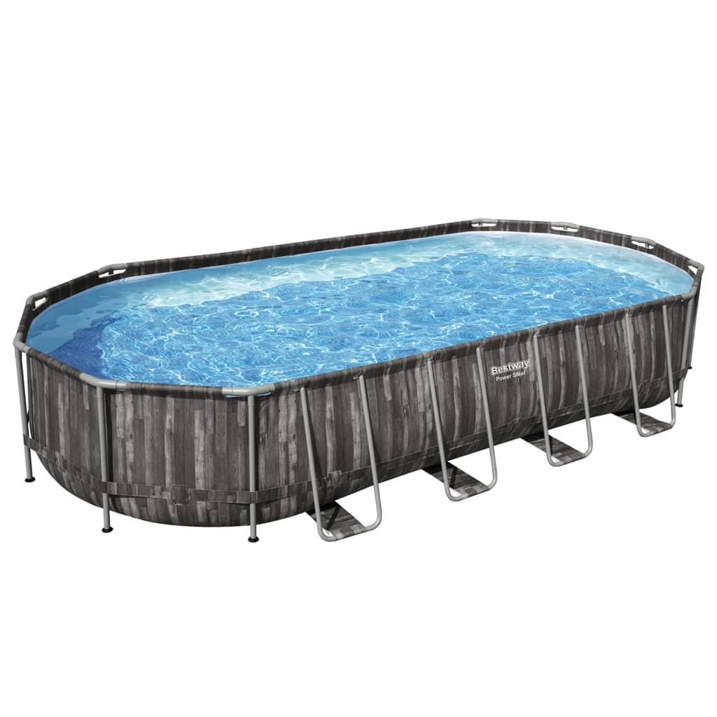 Bestway Set Piscina Ovale 7,32x3,66x1,22 m - homemem39