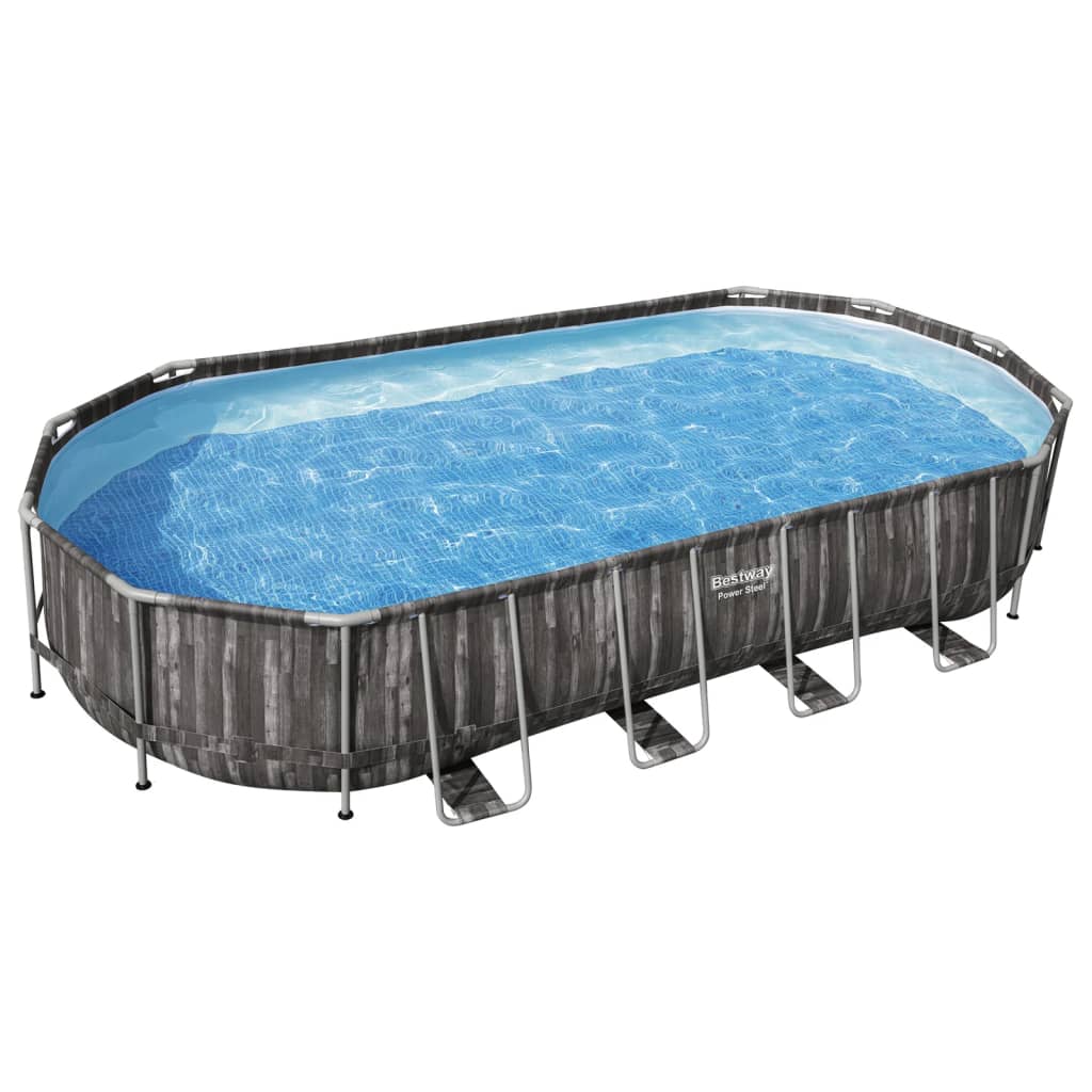 Bestway Set Piscina Ovale 7,32x3,66x1,22 m - homemem39