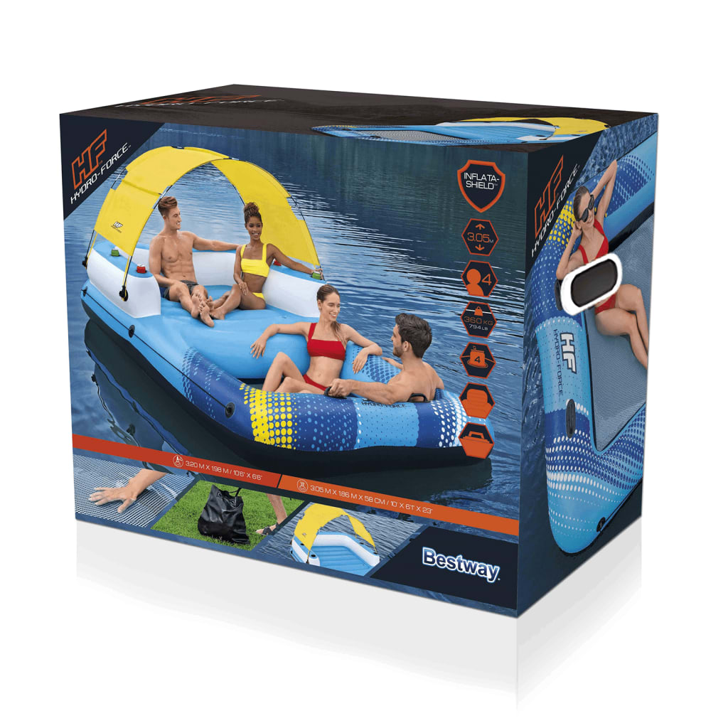 Bestway Isola Galleggiante Hydro Force 305x186x58 cm - homemem39