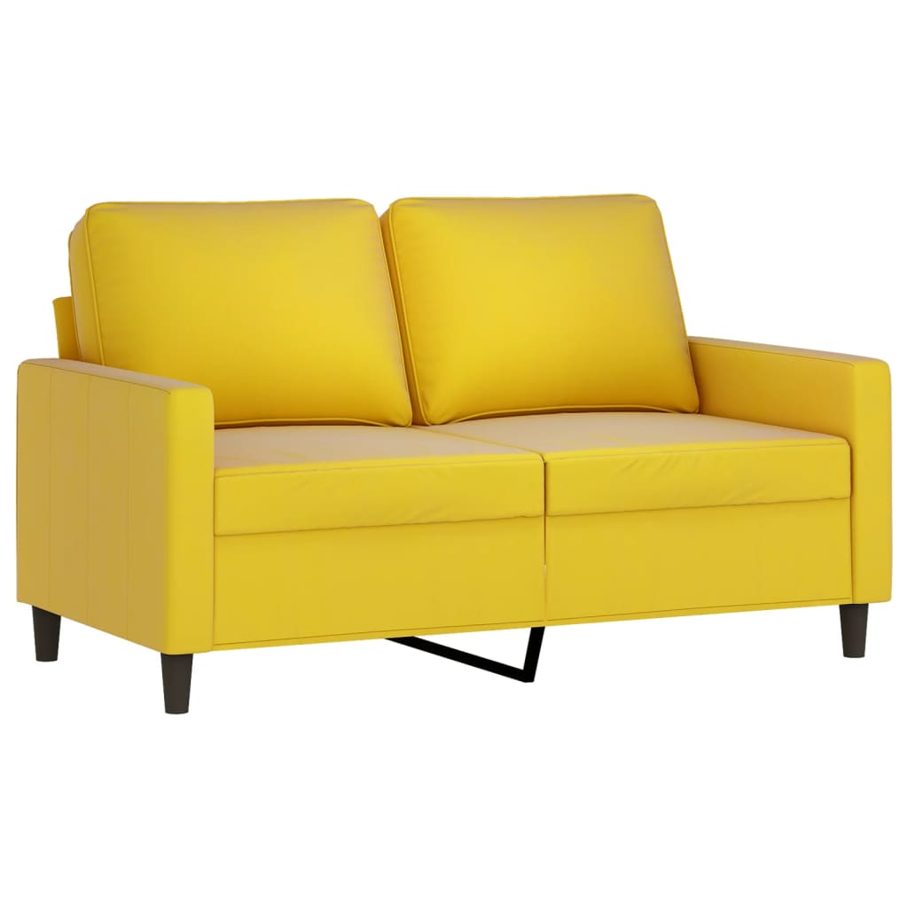 Set di Divani 2 pz con Cuscini giallo in Velluto - homemem39