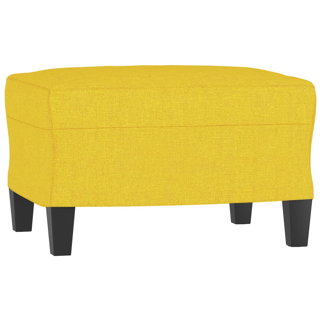 Set di Divani 3 pz con Cuscini Giallo Chiaro in Tessuto - homemem39