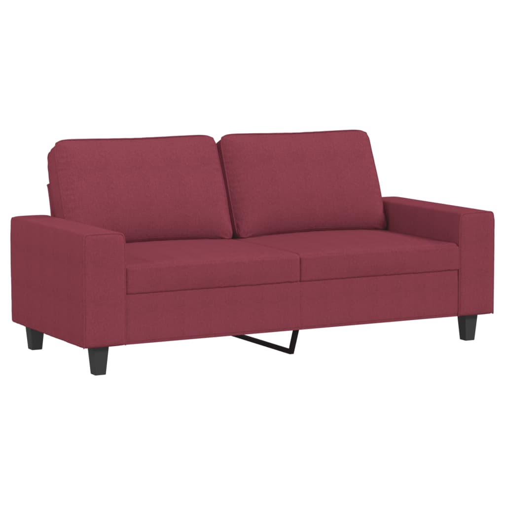 Set di Divani 2 pz Rosso Vino in Tessuto - homemem39