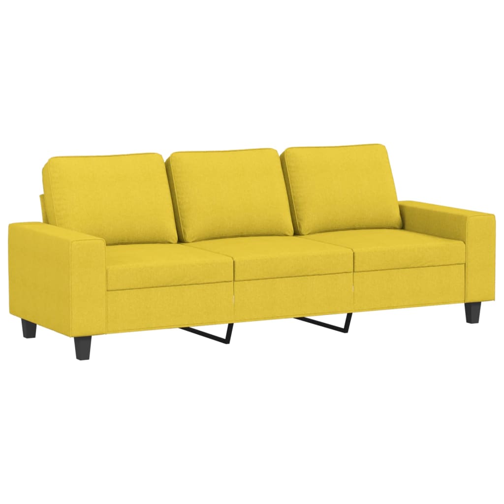 Set di Divani 2 pz Giallo Chiaro in Tessuto - homemem39