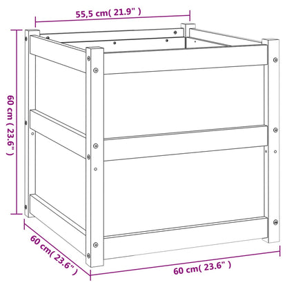 Fioriera da Giardino Bianca 60x60x60 cm Legno Massello di Pino - homemem39