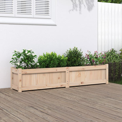 Fioriera da Giardino 150x31x31 cm in Legno Massello di Pino - homemem39