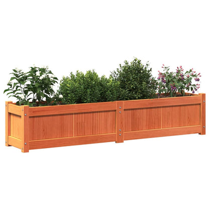 Fioriera Giardino Marrone Cera 150x31x31 cm Legno Massello Pino - homemem39