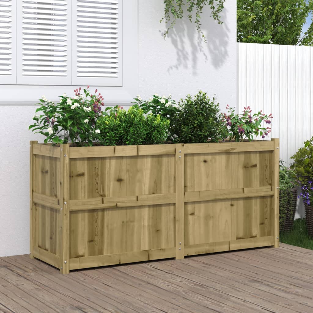 Fioriera da Giardino 150x50x70 cm in Legno di Pino Impregnato - homemem39