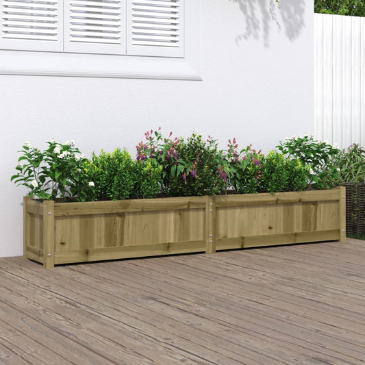 Fioriera da Giardino 180x31x31 cm in Legno di Pino Impregnato - homemem39