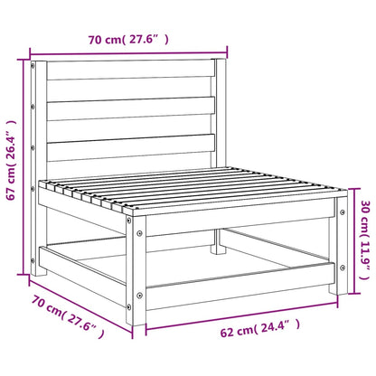 Divani da Giardino Senza Braccioli 2pz 70x70x67cm Massello Pino - homemem39