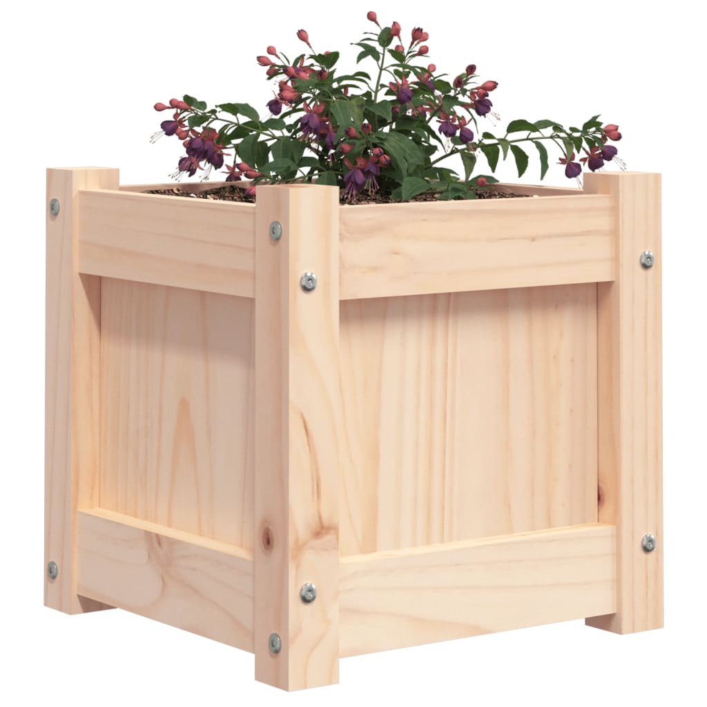 Fioriera da Giardino 31x31x31 cm in Legno Massello di Pino - homemem39