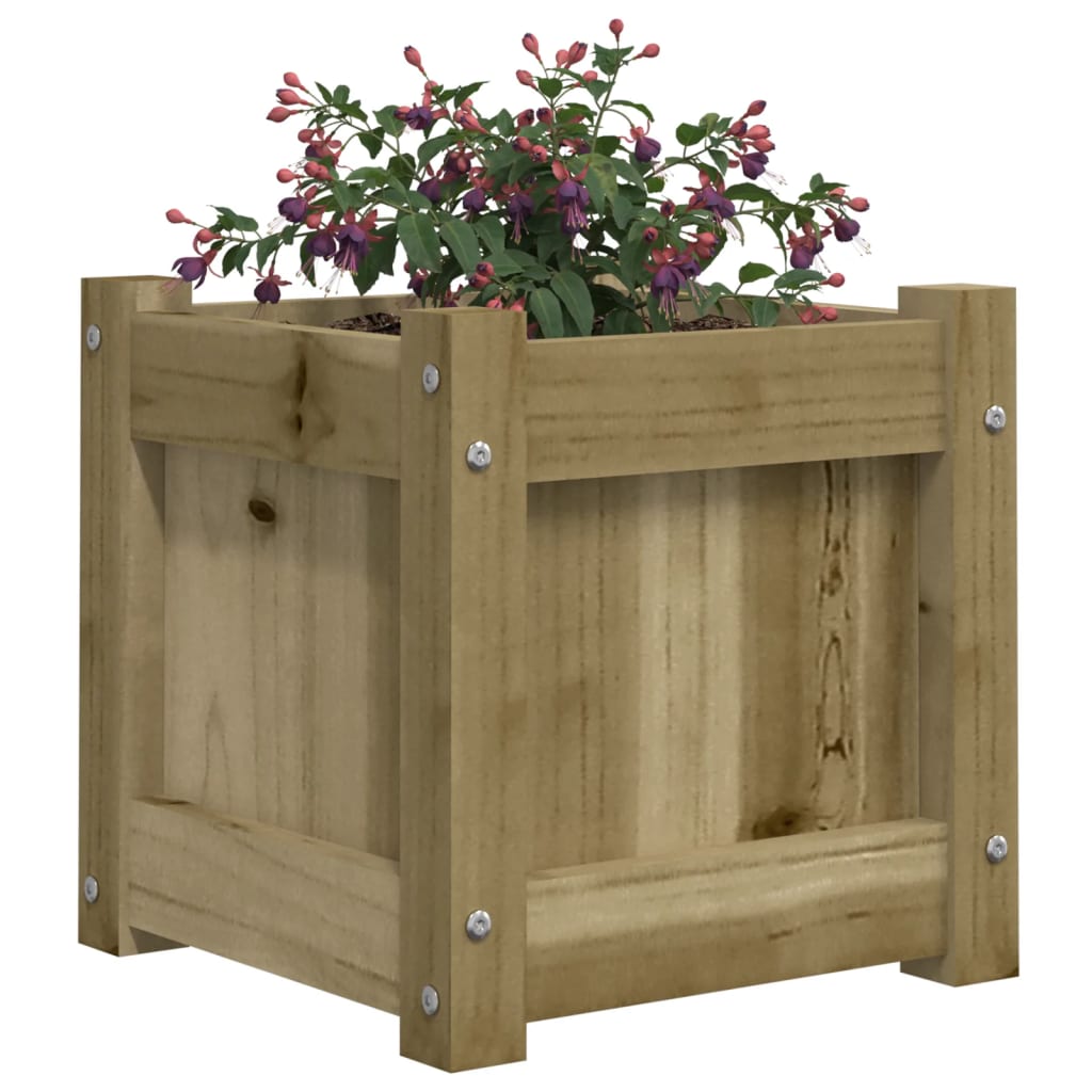 Fioriera da Giardino 31x31x31 cm in Legno di Pino Impregnato - homemem39