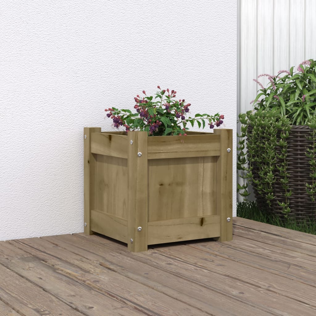 Fioriera da Giardino 31x31x31 cm in Legno di Pino Impregnato - homemem39