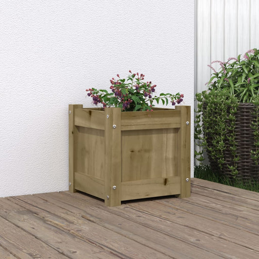 Fioriera da Giardino 31x31x31 cm in Legno di Pino Impregnato - homemem39