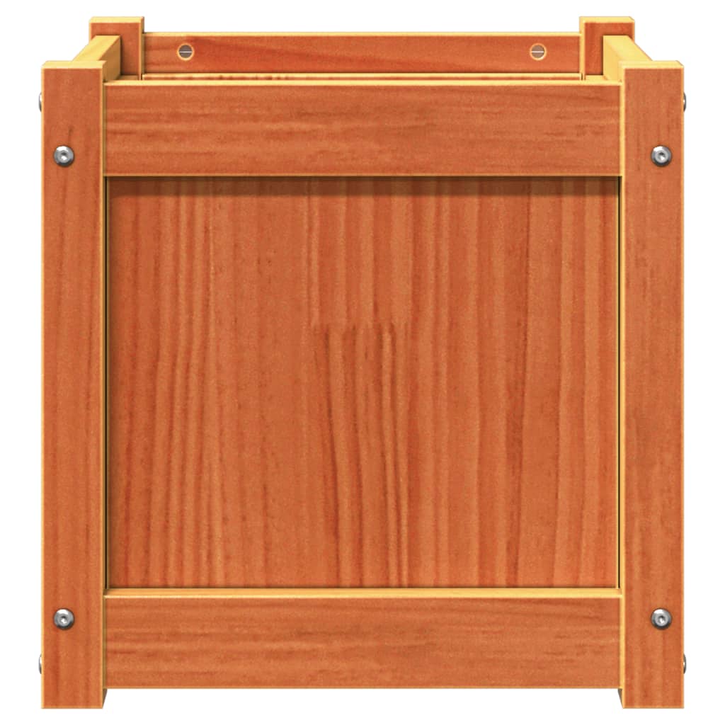 Fioriera Giardino Marrone Cera 40x40x40 cm Legno Massello Pino - homemem39