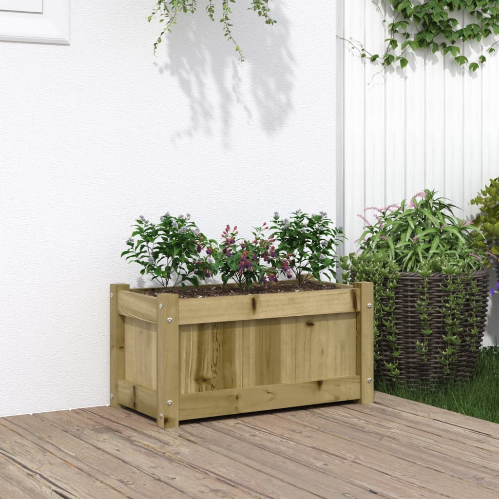 Fioriera da Giardino 60x31x31 cm in Legno di Pino Impregnato - homemem39