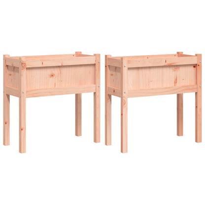 Fioriere da Giardino 2 pz con Gambe Legno Massello di Douglas - homemem39