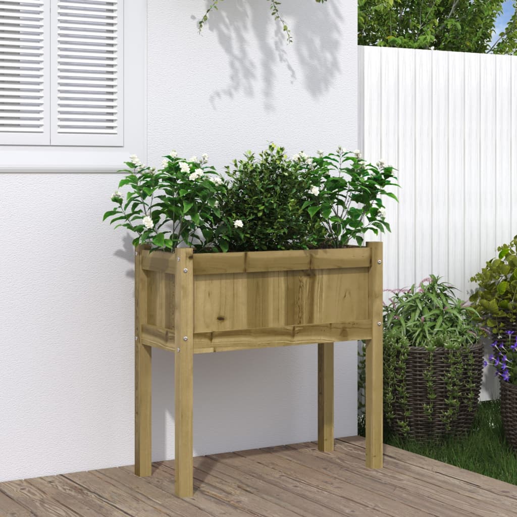 Fioriera Giardino con Gambe 70x31x70 cm Legno Pino Impregnato - homemem39