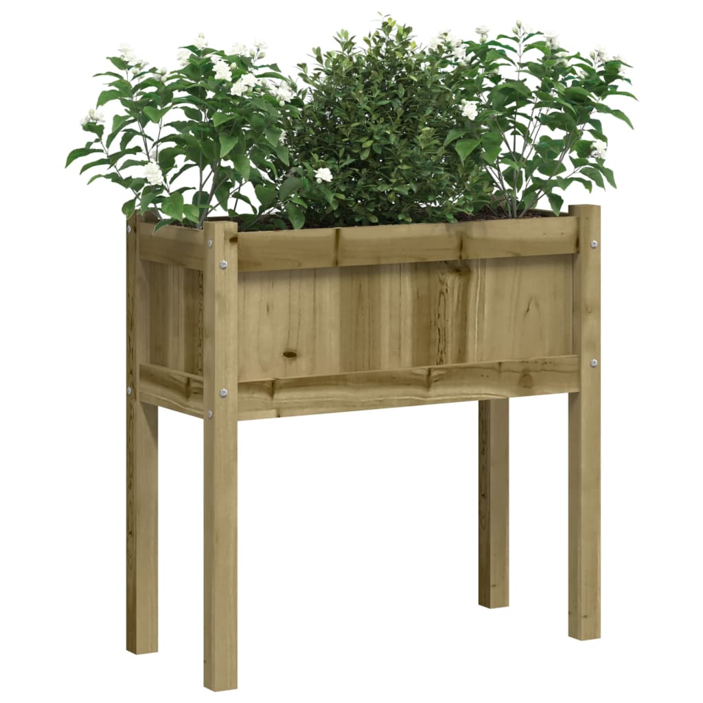 Fioriere da Giardino 2 pz con Gambe in Legno di Pino Impregnato - homemem39