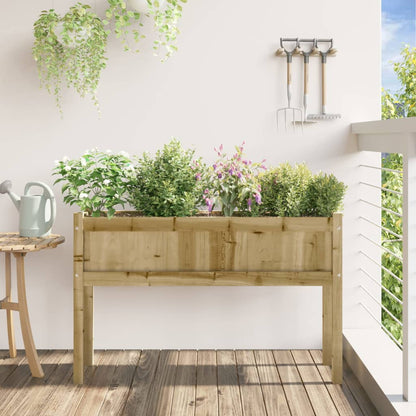 Fioriera Giardino con Gambe 110x31x70 cm Legno Pino Impregnato - homemem39