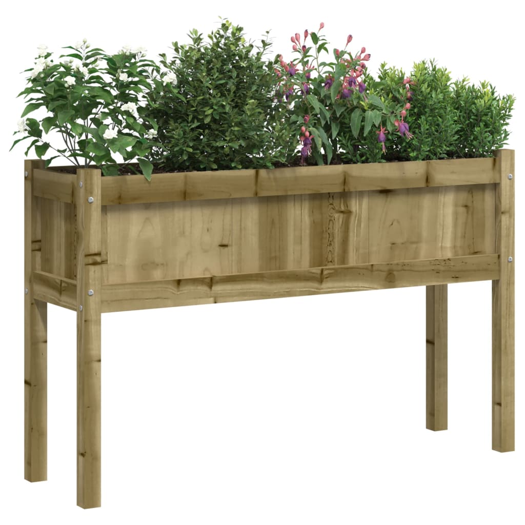 Fioriera Giardino con Gambe 110x31x70 cm Legno Pino Impregnato - homemem39