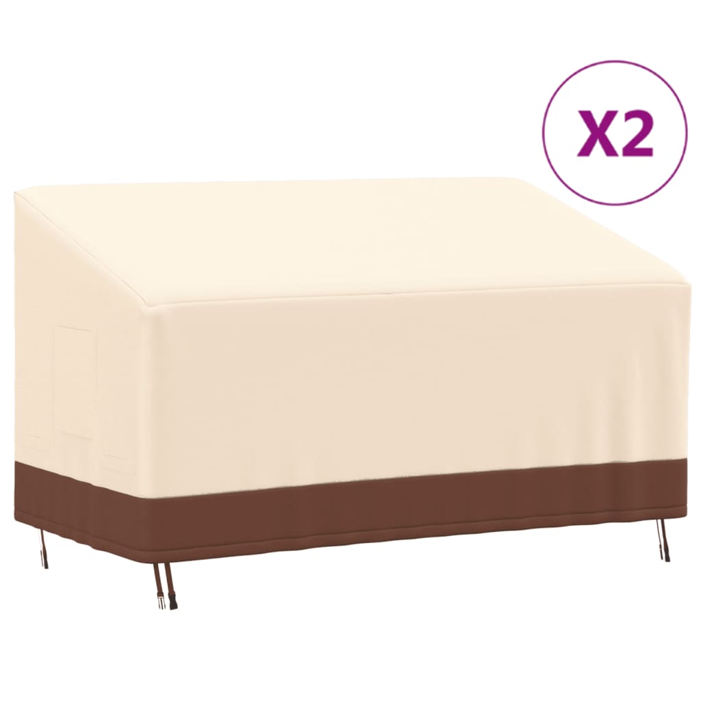 Coperture per Panca a 3 Posti 2pz 159x84x56/81 cm 600D Oxford - homemem39