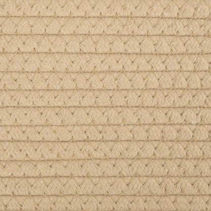 Cestini Portaoggetti 2pz Beige e Bianco Ø28x28 cm in Cotone - homemem39