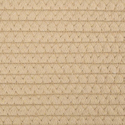 Cestino Portaoggetti Beige e Bianco Ø40x25 cm in Cotone - homemem39